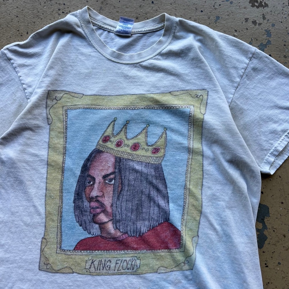 Waka Flocka Flame King Flocka Graphic T-Shirt Mens Large White Gildan Rap Tee